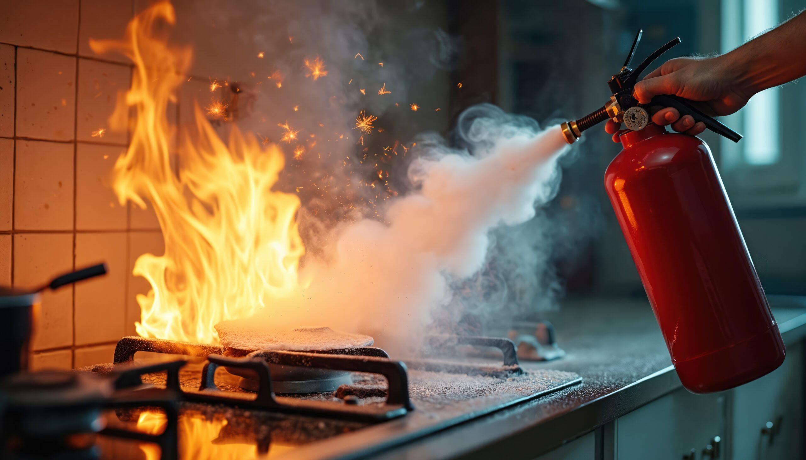 EPI - Manipulation Extincteur pour apprendre à intervenir rapidement et limiter la propagation d’un incendie.
